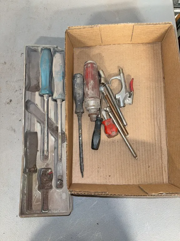 screwdrivers and air chucks