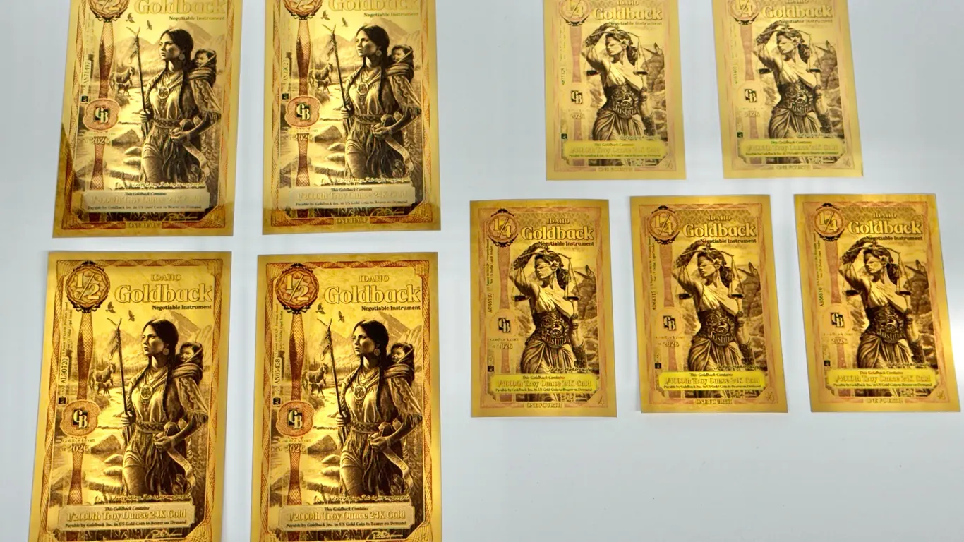 Idaho Goldback 24K Gold Notes