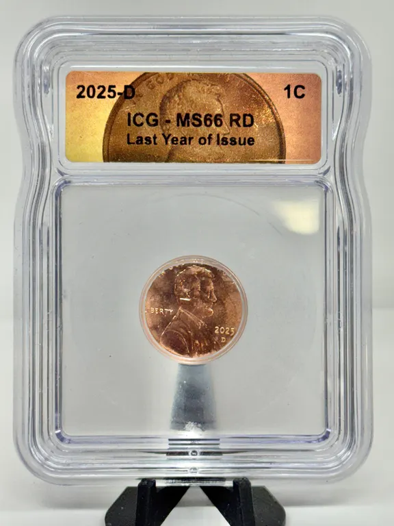 2025-D Lincoln Cent ICG MS66 RD Last Year Issue
