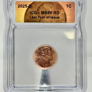 2025-D Lincoln Cent ICG MS66 RD Last Year Issue