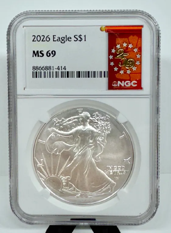 2026 Eagle Silver Coin MS 69 250th Label
