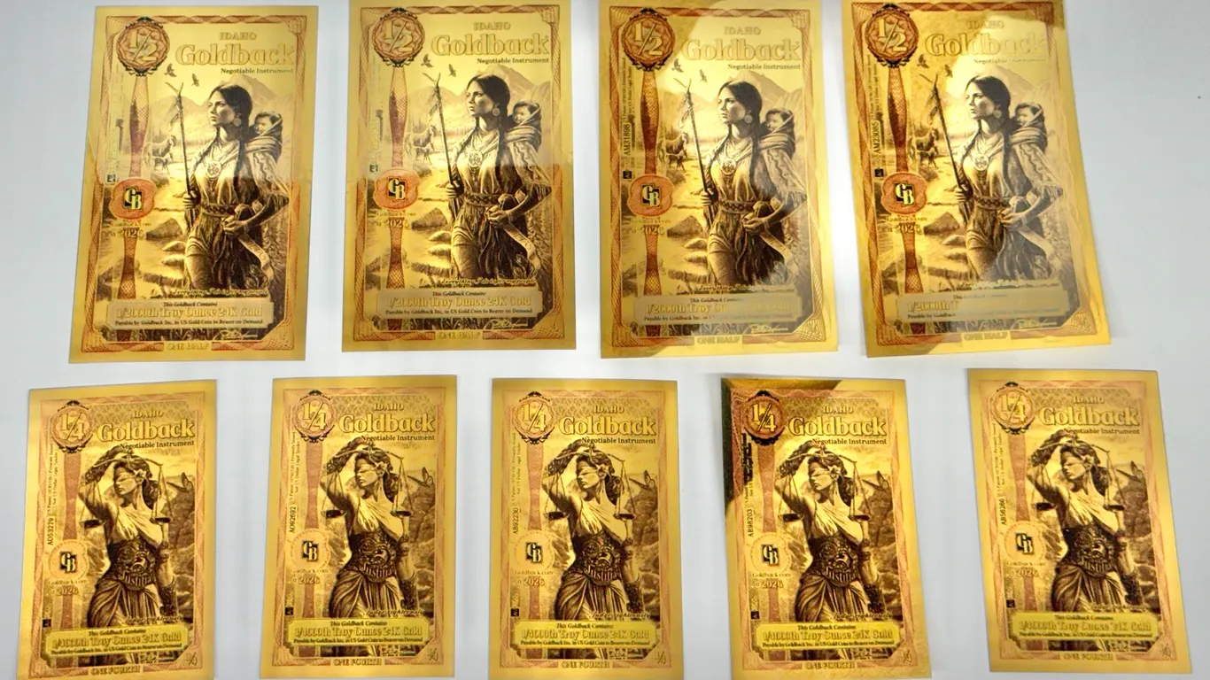 Idaho Goldback 24K Gold Notes