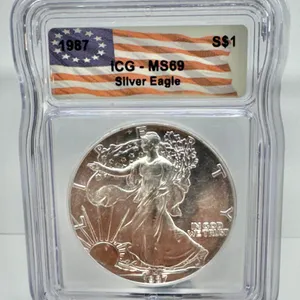 1987 ICG MS69 American Silver Eagle $1 Coin