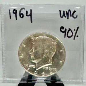 1964 Kennedy Half Dollar 90% Silver Unc