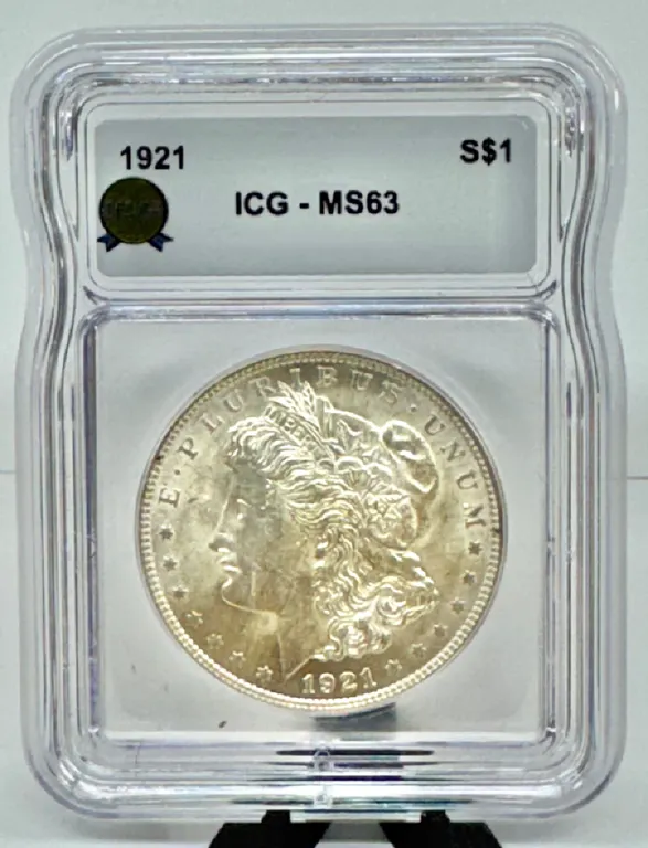 1921 Morgan Silver Dollar ICG MS63