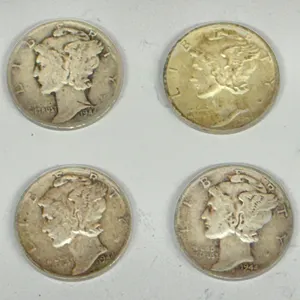 Mercury Dimes 1935-1945 US Silver Coins