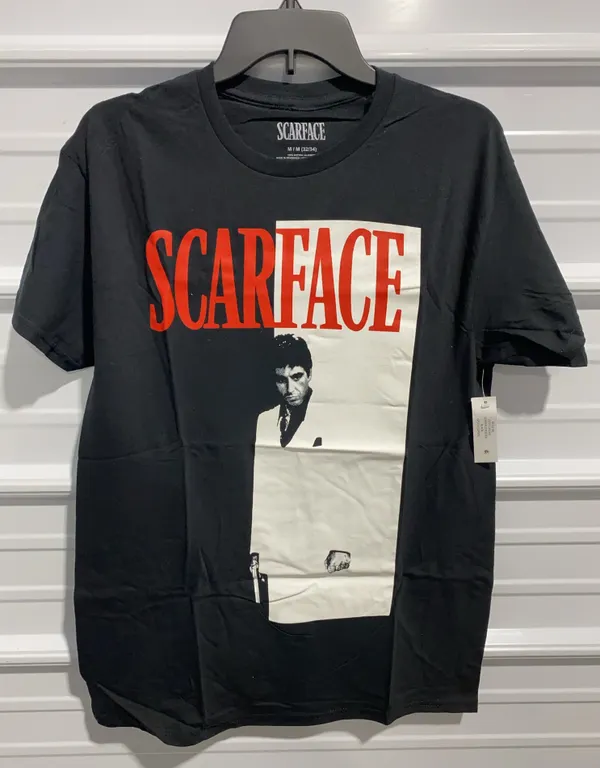*NEW* Scarface Distressed Movie Poster Graphic T-Shirt - Size Medium