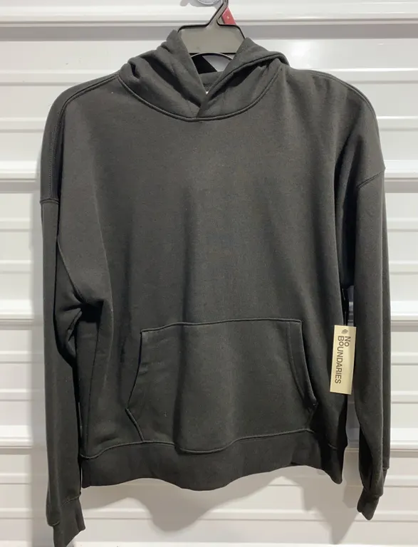 *NEW* No Boundaries Men's Boxy Fit Oversized Fleece Hoodie w/ Long Sleeves, Size Small