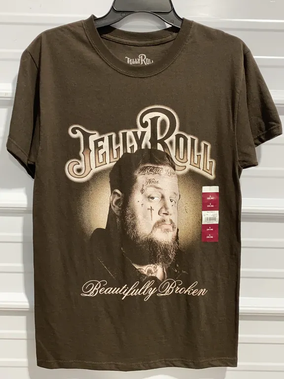 *NEW* Jelly Roll Men's & Big Men's Beautifully Broken Graphic Tee Shirt, Size Small (34-36)