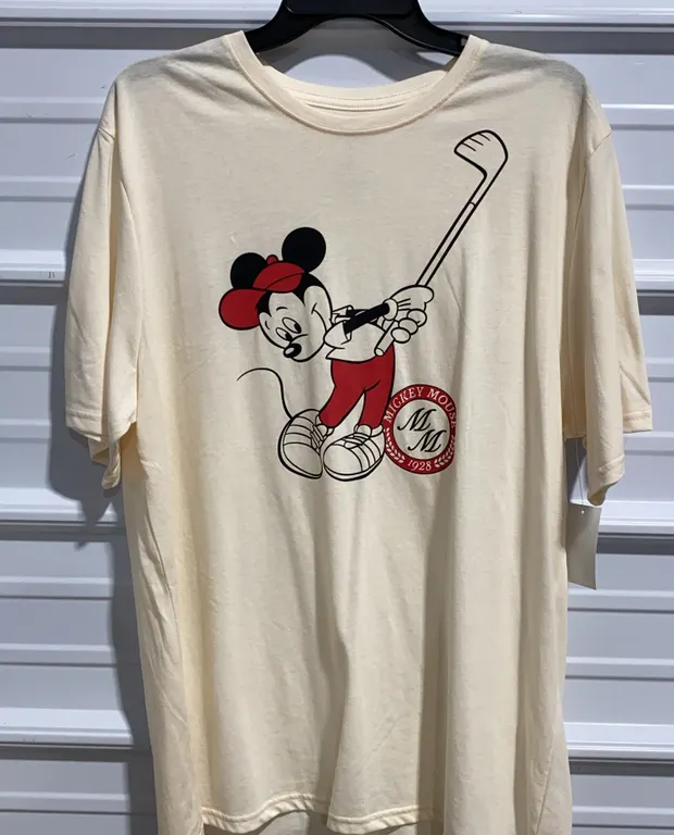 *NEW* Mickey Mouse Men's Golf Graphic Tee with Short Sleeves, Size Large (42-44)