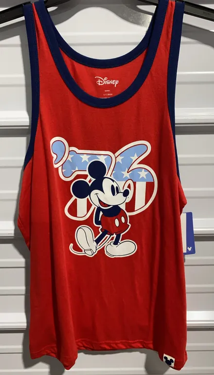 *NEW* Disney Men's Mickey Mouse Spirit of 76 America 250 Graphic Tank Top, Size Small (28-30)