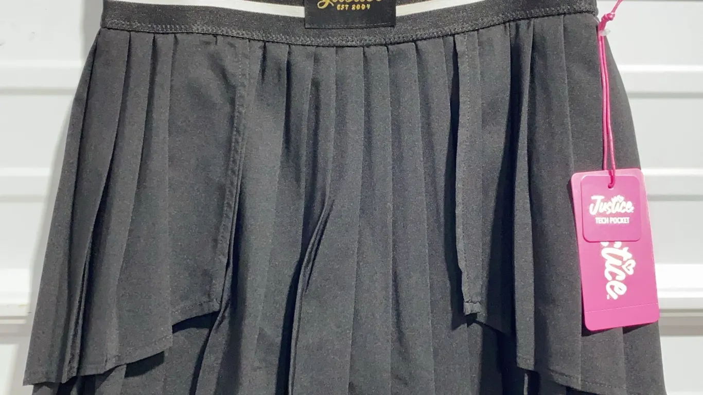 *NEW* Justice Girls Pleated Active Skort, Size XLarge Plus (16P-18P)