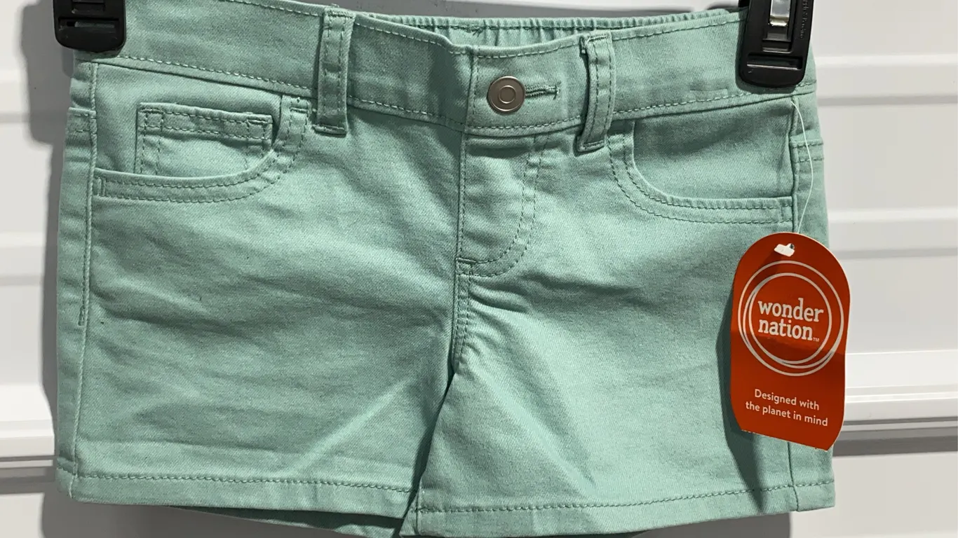 *NEW* Wonder Nation Girls Pull-On Denim Shorts, Size XSmall (4/5)