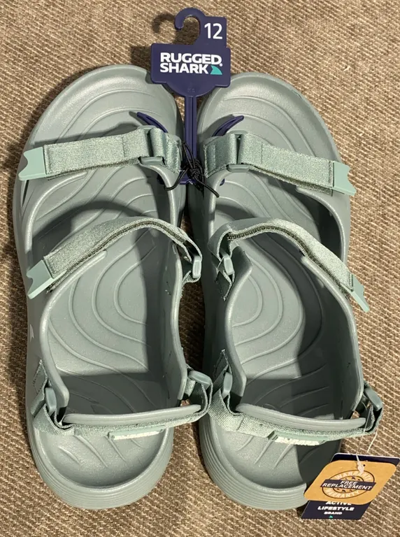 *NEW* Rugged Shark Men's Green River Sandals - Size 12