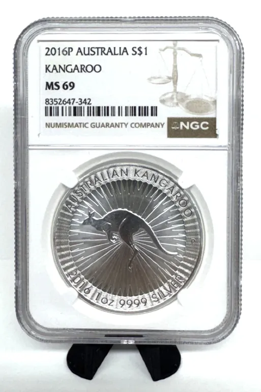 2016P Australia Kangaroo $1 Silver Coin MS69