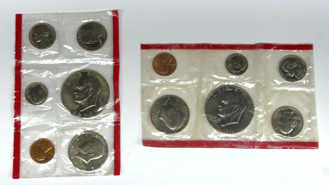 1976 & 1977 U.S. Mint Uncirculated Coin Sets