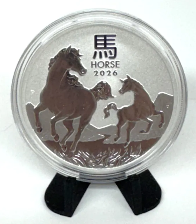 2026 Australia $1 Silver Horse Coin 1oz .9999 Ag