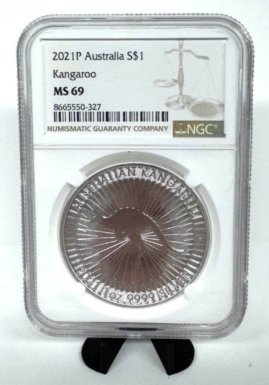 2021P Australia Kangaroo $1 Silver Coin MS69