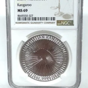 2021P Australia Kangaroo $1 Silver Coin MS69