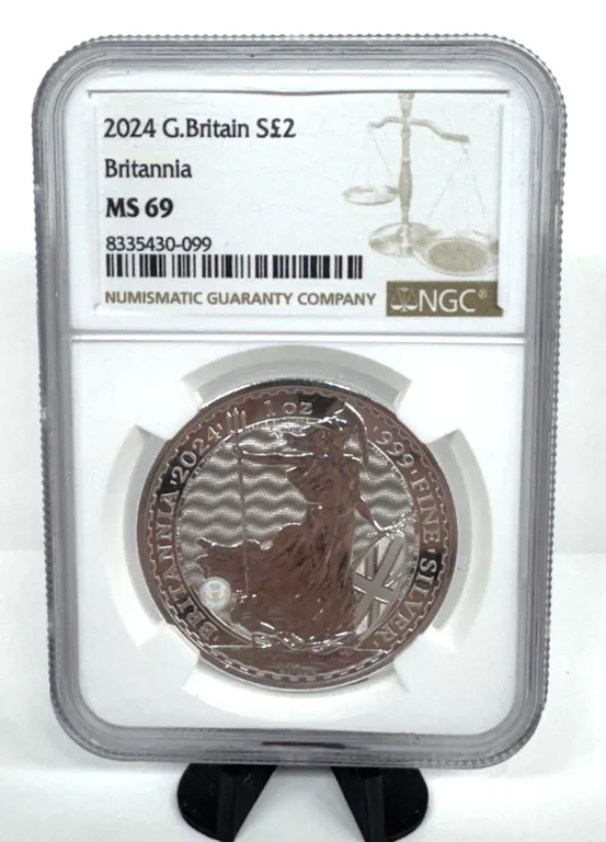 2024 Great Britain £2 Britannia Silver MS69
