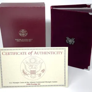1996 US Mint Prestige Set With 90% Silver Dollar