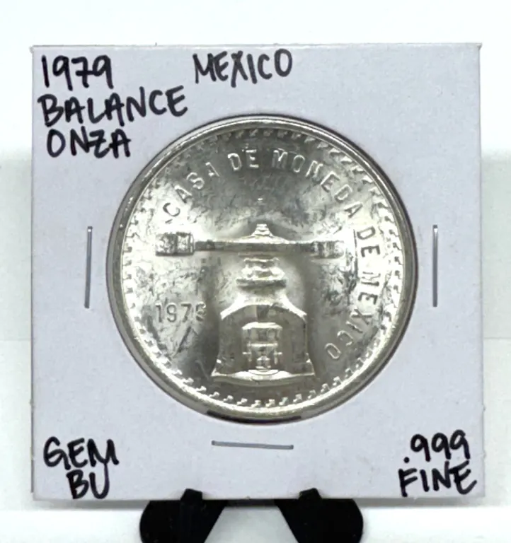 1979 Mexico Onza Silver Coin .999 Fine BU