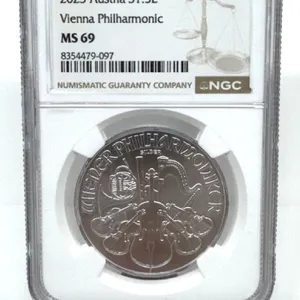 2025 Austria S1.5E Philharmonic MS69 NGC