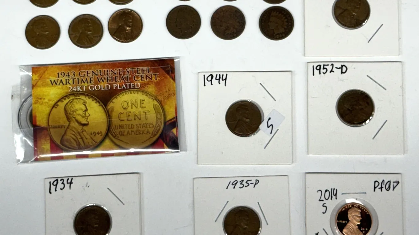 US Cent Collection Indian & Lincoln Wheat Cents
