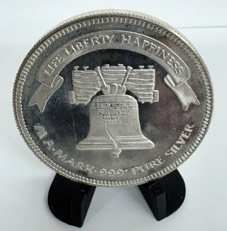 1989 A-Mark Liberty Silver 1 Oz .999 Round