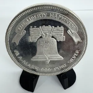 1989 A-Mark Liberty Silver 1 Oz .999 Round