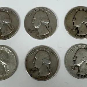 Washington 90% Silver Quarters 1934-1957