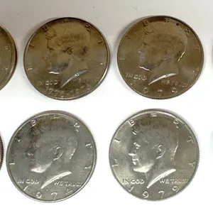 8 Kennedy Half Dollar Coins 1971-1979