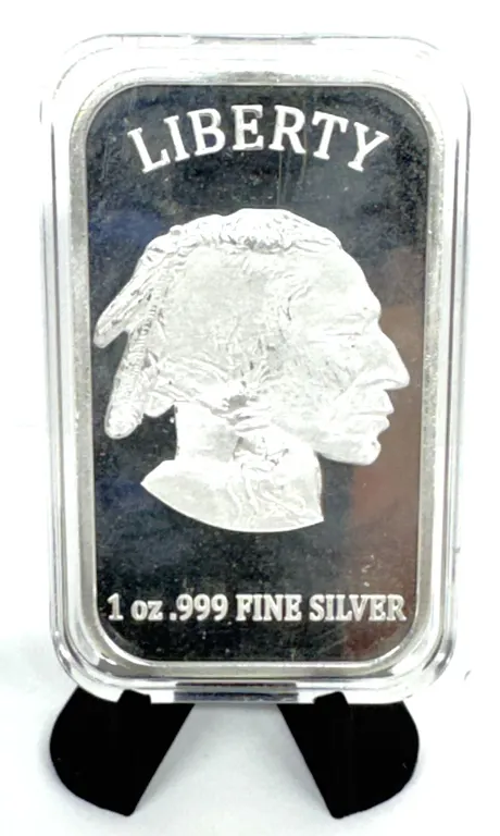 1 oz .999 Silver Buffalo Bar Liberty