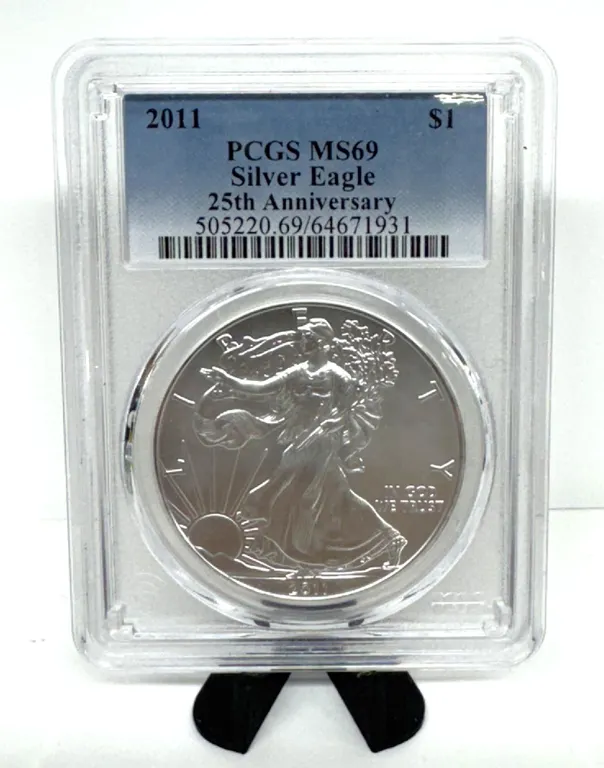 2011 Silver Eagle $1 PCGS MS69 25th Anniversary