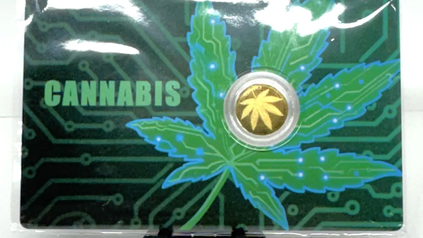 2026 Liberia Cannabis Gold Coin .9999 1/1000 oz