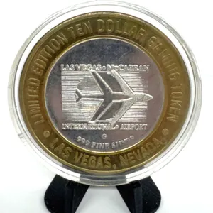 Las Vegas McCarran $10 Silver Gaming Token
