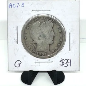 1907-O Barber Half Dollar 90% Silver Coin