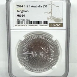 2024 P125 Australia $1 Kangaroo MS69 NGC