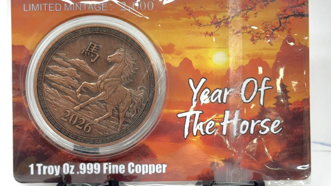 2026 Year Of The Horse 1 Oz .999 Copper Coin
