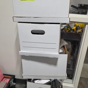 Assorted thermoplastic production parts. Includes (5) boxes of assorted components individually bagged with work tickets and documentation. Manufactur
