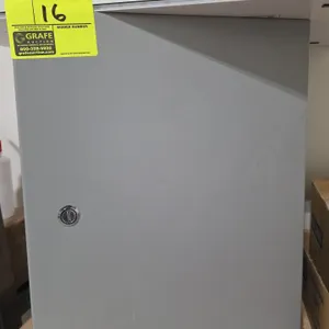 Metal wall-mounted cabinet with LED light pads. Includes a 16" x 7" x 20" single-door metal wall-mounted enclosure cabinet, (1) Huion 19" x 14" LED li