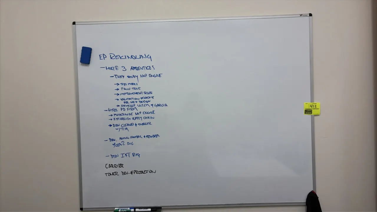 Dry erase whiteboard. Features an aluminum frame and bottom marker tray. Includes eraser and dry erase markers. 4' x 3'. Wall-mounted design.