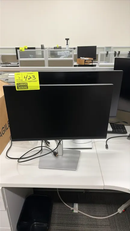 Dell 22" computer monitors. Features slim bezel displays and adjustable desktop stands.