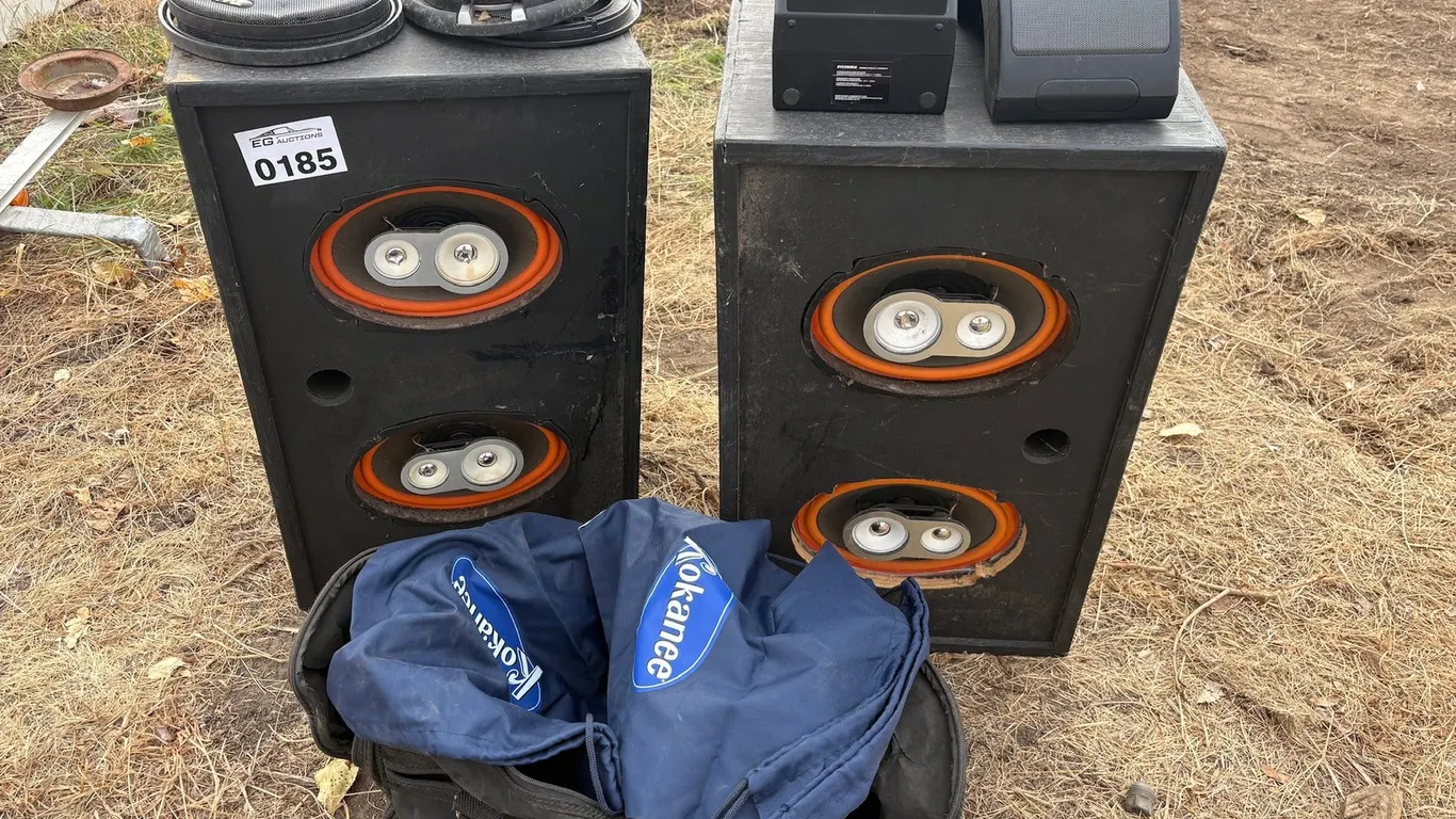 Stereo Equipment and Duffle Bags