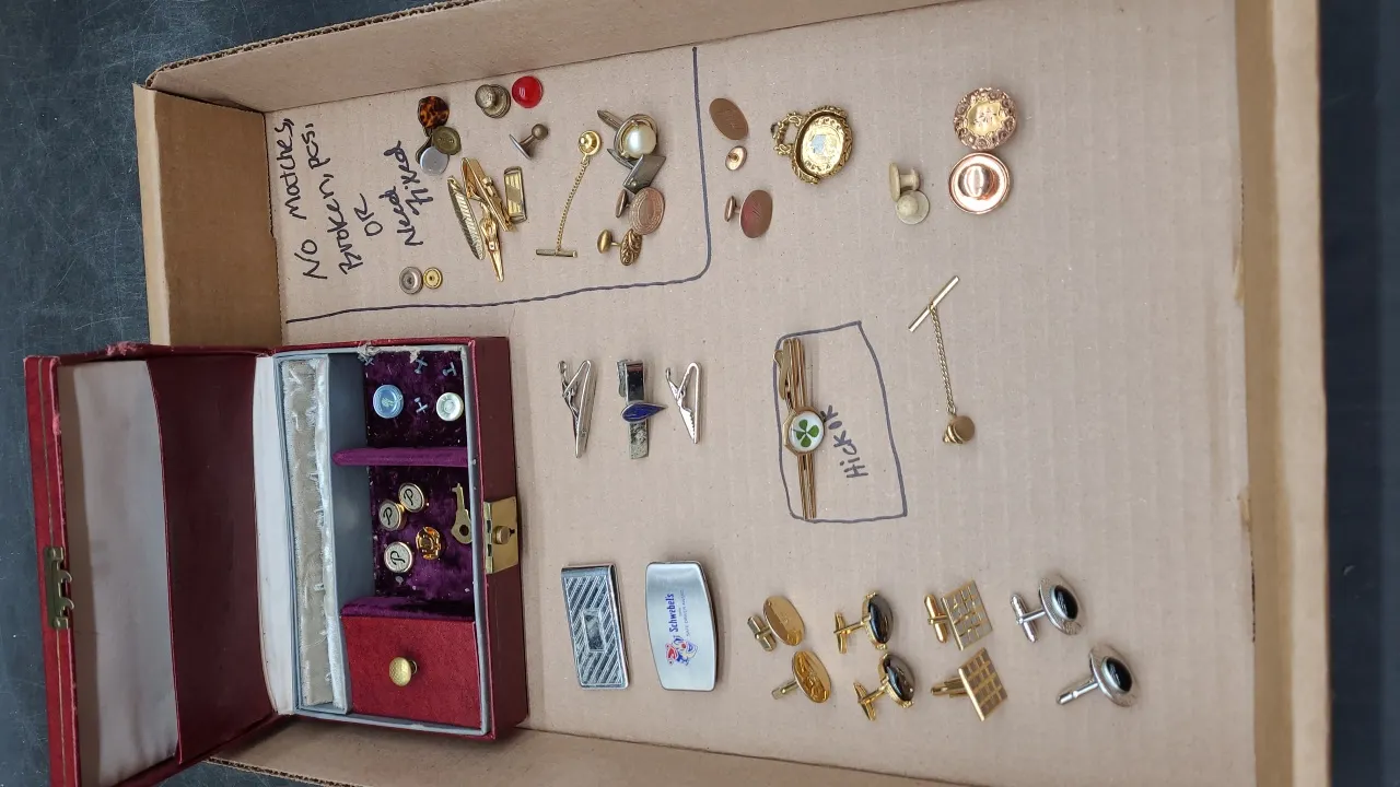 JEWELRY- CUFF LINKS, TIE CLIPS, & more + ZIPPO LIGHTER