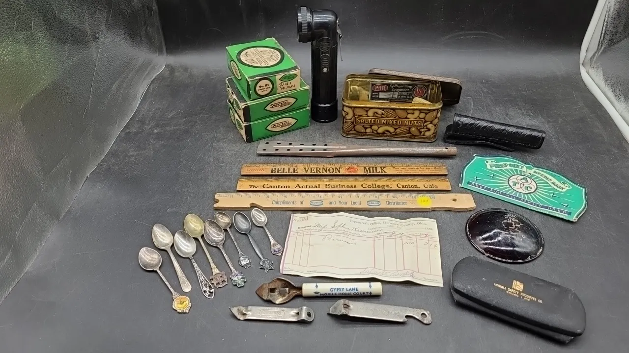SPOONS, NUTS TIN, WESTERN WESTLOCKS, & more
