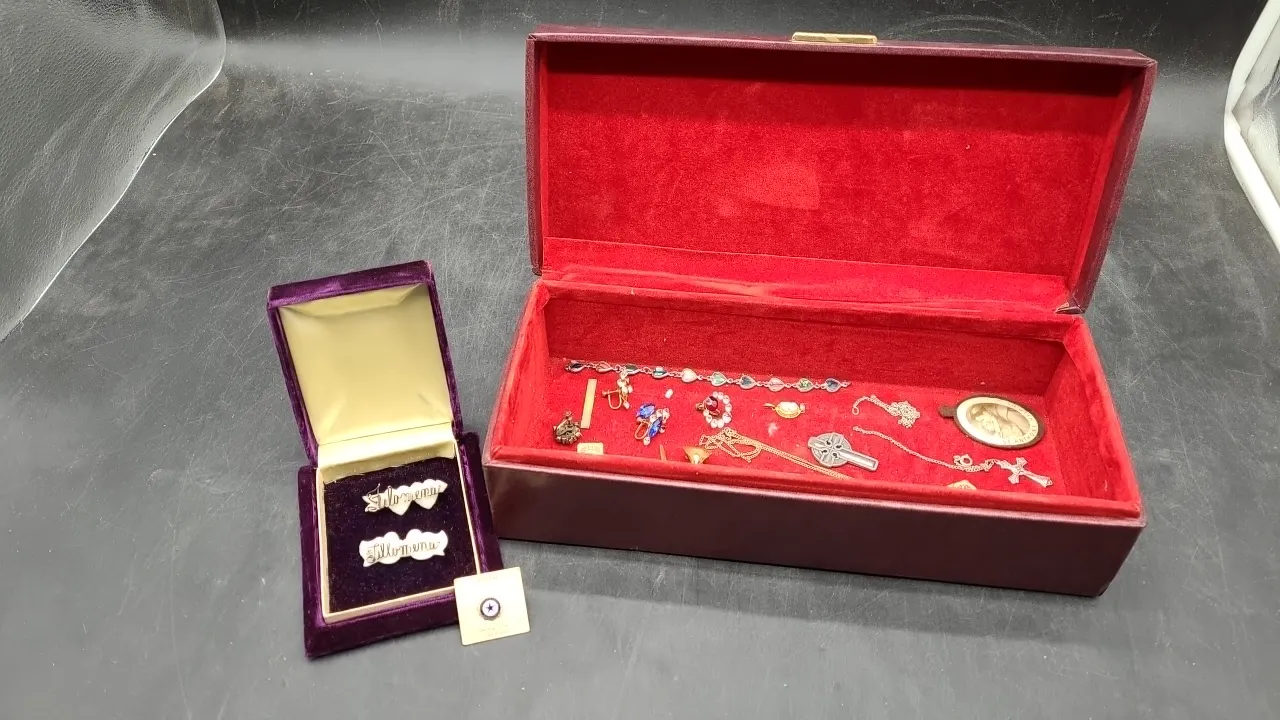 JEWELRY-CLIP ON EARRINGS, PINS & more in case