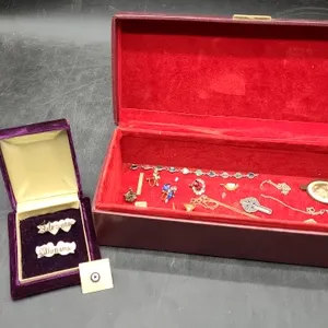 JEWELRY-CLIP ON EARRINGS, PINS & more in case