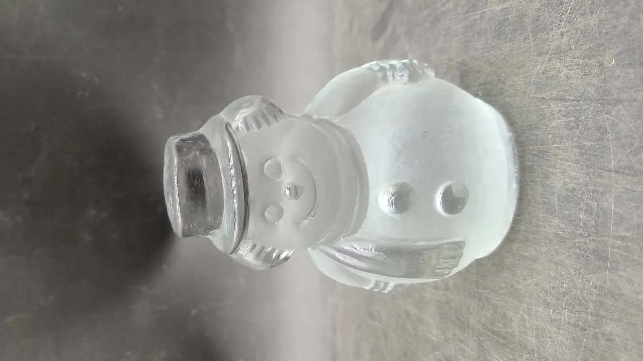 VIKING ART GLASS SNOWMAN