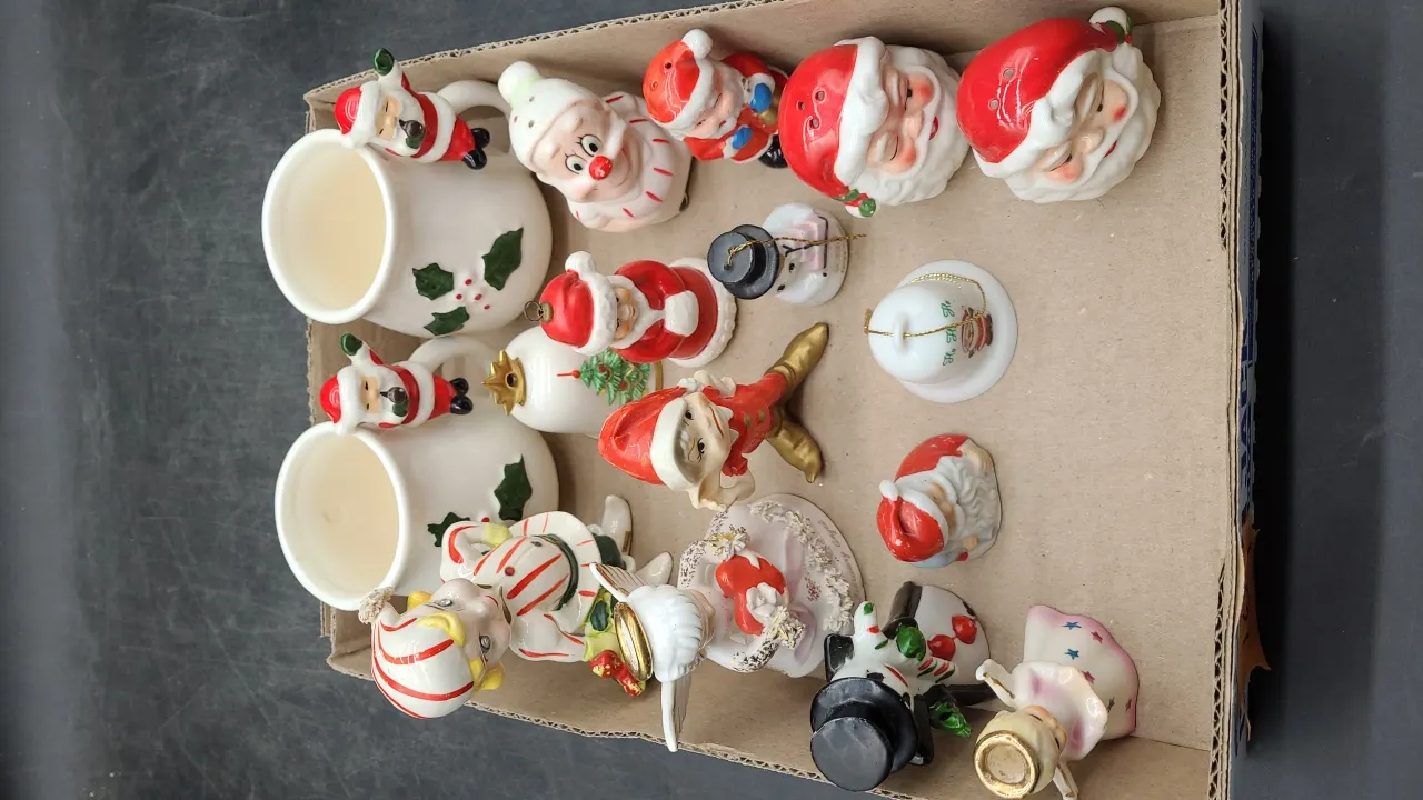 VINTAGE CHRISTMAS DECOR- GOEBEL, LEFTON, SHAKERS & more